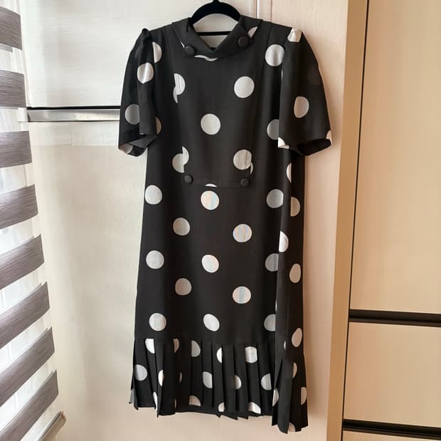 Perle bon 도트 플리츠 원피스