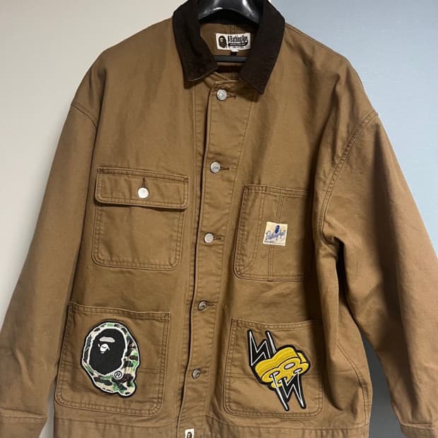 베이프 워크 자켓 L 급처합니당