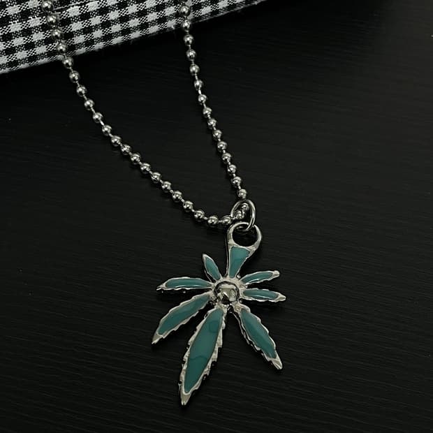 빈티지 오리엔탈 터키석 마리화나 목걸이