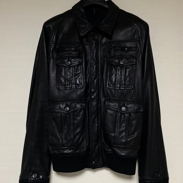 2006FW Dior HOMME LEATHER JUMPER