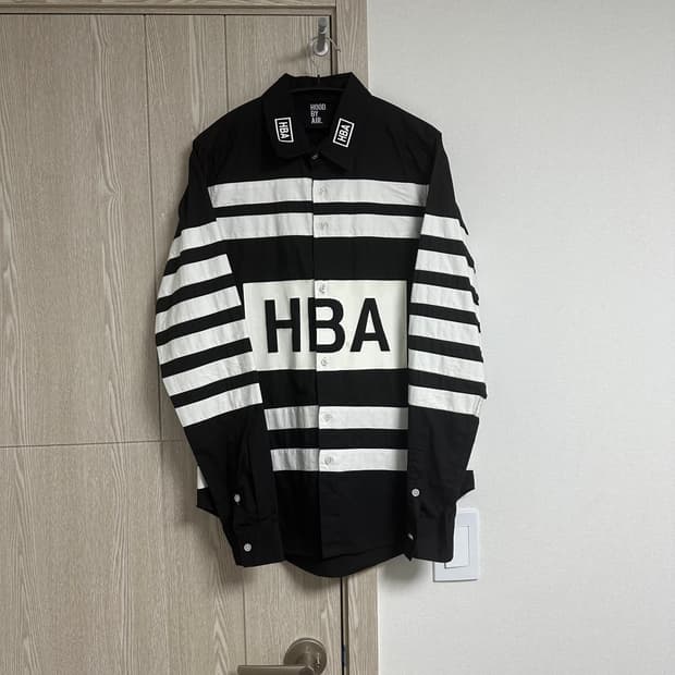 후드바이에어 로고박스 셔츠 M