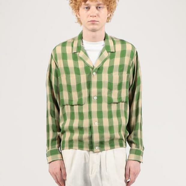 Haversack 하버색 그린 체크 블루종 