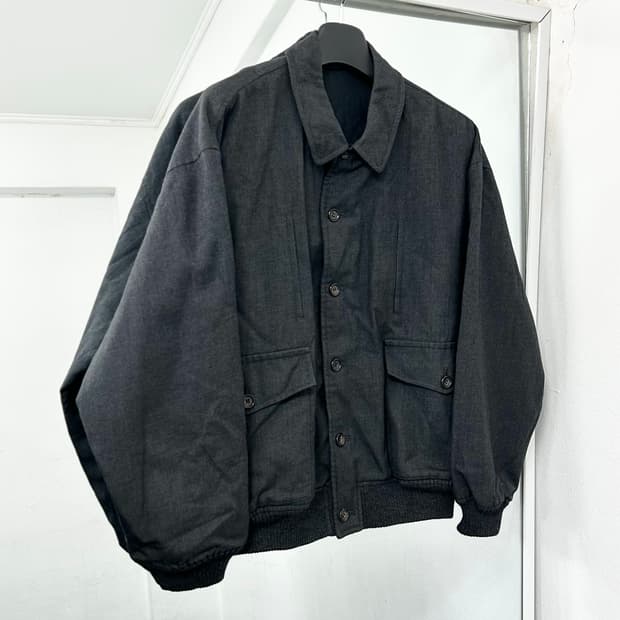 꼼데가르송 옴므 헤링본 봄버 자켓