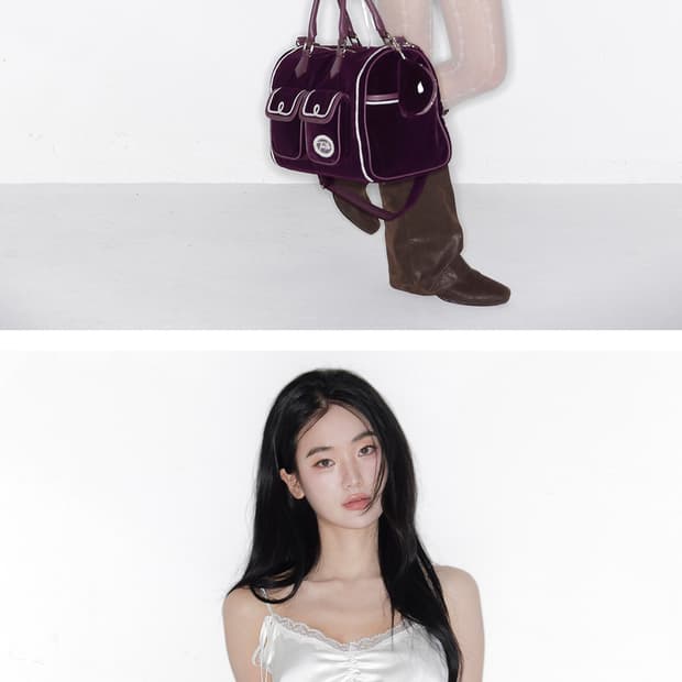 더티스 실키 레이스 리본 슬립 드레스 아이보리