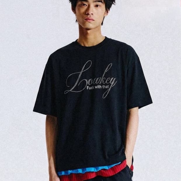 그레일즈 Fuck With That  큐빅자수 반팔티