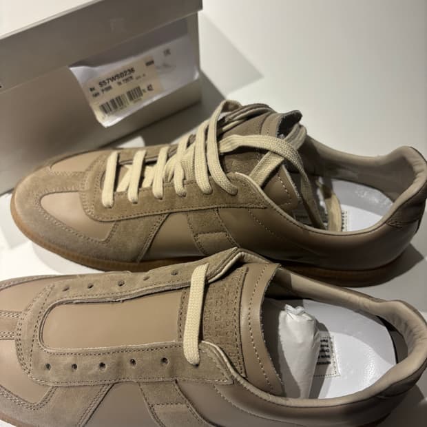 (새상품) 메종 마르지엘라 독일군 스니커즈 카키 270