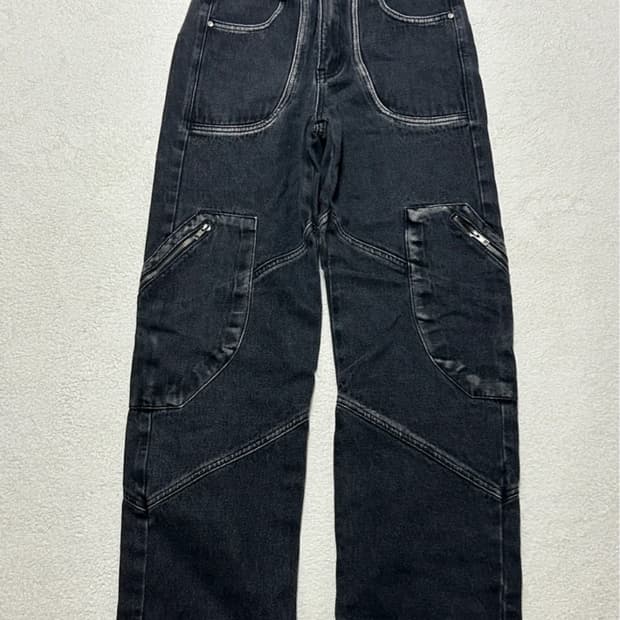 논플로어 FRAGMENTS DENIM 블랙 카고 팬츠