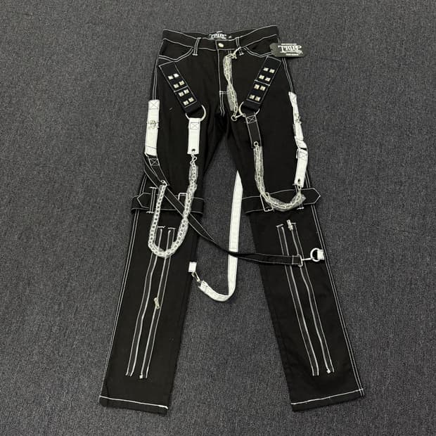 TRIPP nyc 본디지 스트랩 레이더 지퍼 팬츠