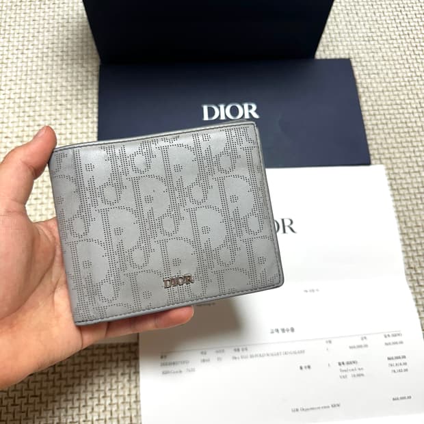 [OS/백화점판] 디올 오블리크 갤럭시 그레이 반지갑