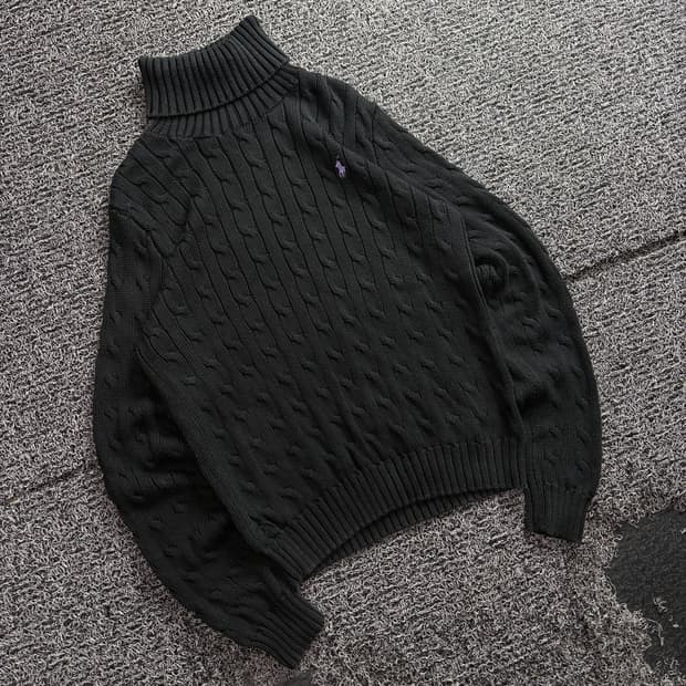 폴로 랄프로렌 아카이브 꽈베기 터틀넥 니트 3935