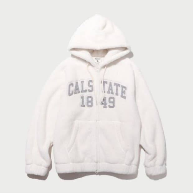 후아유 퍼플리스 후드집업