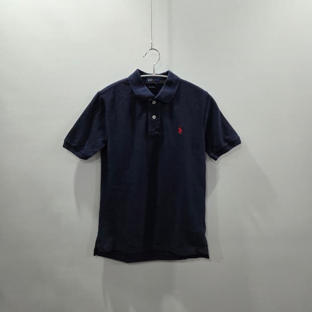 폴로랄프로렌 키즈 피케 카라 반팔티 네이비 M/10/12