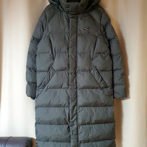 (새상품) 푸마 카키 롱패딩 95