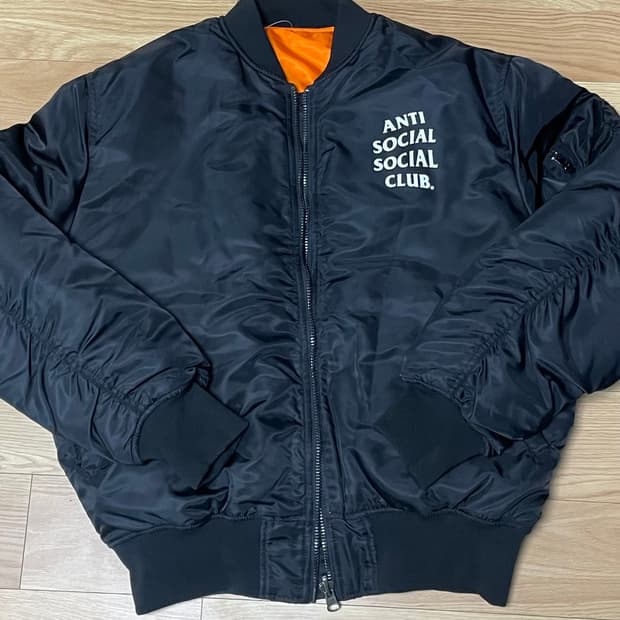 [XL]안티소셜소셜클럽 리버서블 ma1  자켓