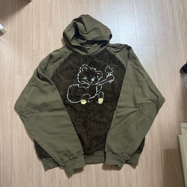 [2]캐피탈 30 플리스 x 퍼 그리즐리 후드 스웨트셔츠 카키