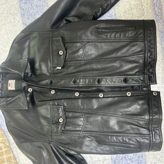 90s 리바이스 레더 트러커