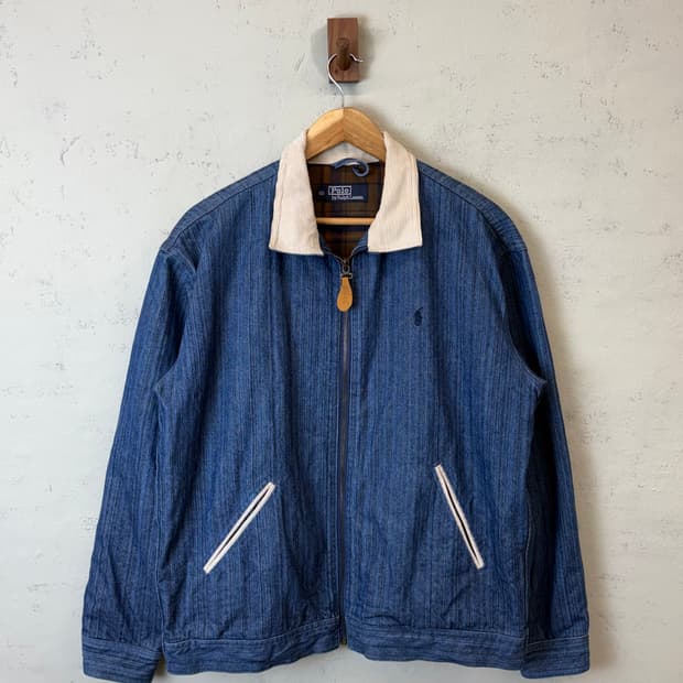 폴로랄프로렌 90s 빈티지 데님 베이포트 자켓