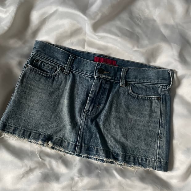 빈티지 y2k 홀리스터 데님 데미지 숏스커트