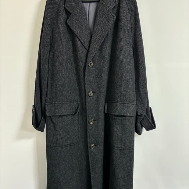 재팬 빈티지 울 해링본 코트