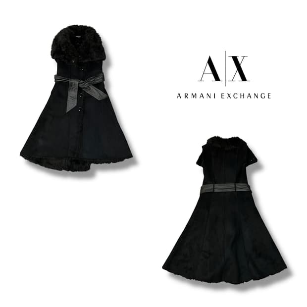  아르마니 익스체인지 퍼 슬리브리스 무스탕 코트 y14198