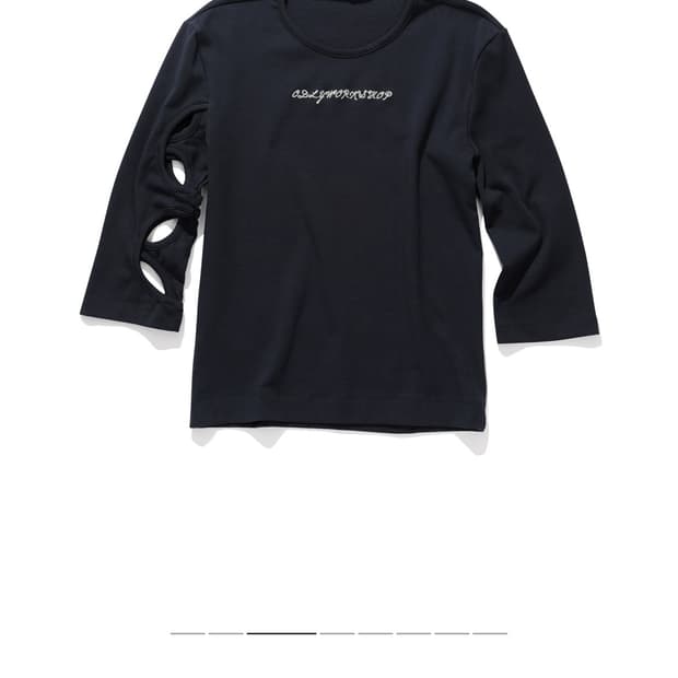 오들리워크샵 컷아웃 티 블랙 사이즈 2