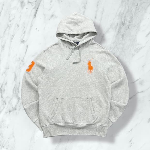 폴로 랄프로렌 빅포니 그레이 후드티 M