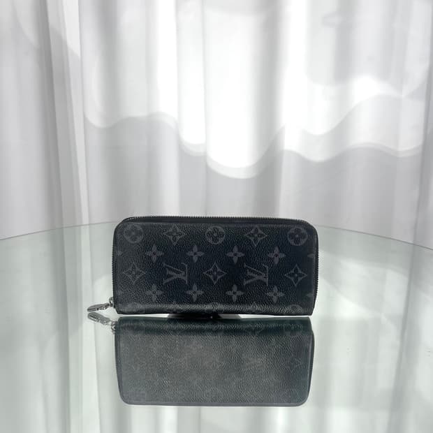 [정품] 루이비통 모노그램 지퍼돌이 장지갑 블랙