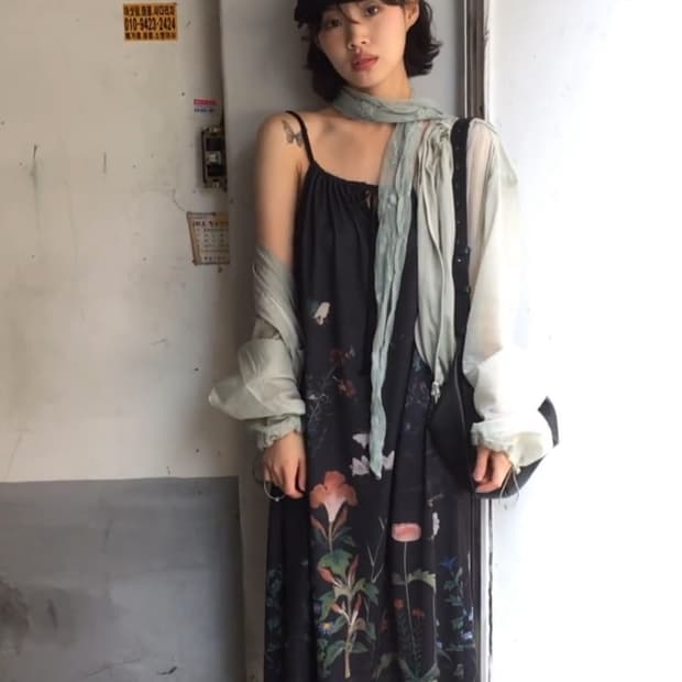 한땀한땀 초충도 원피스