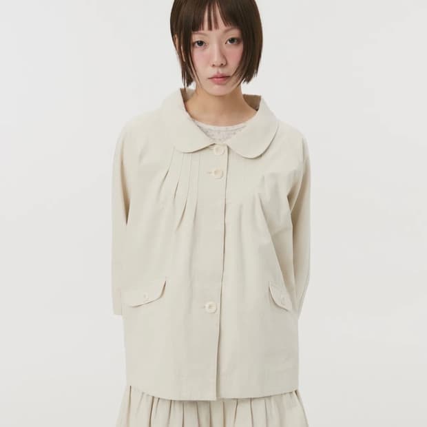 새상품 오헤시오 ROUNDED COLLAR COTTON JACKET
