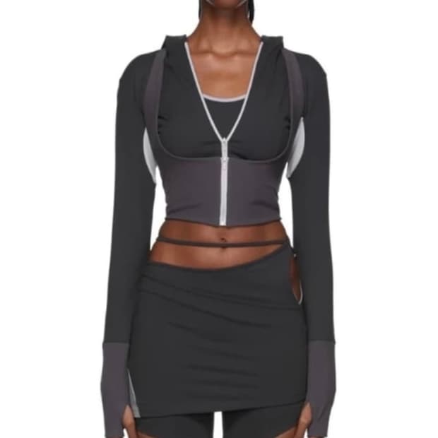 혜인서 레이어드 집업탑 1사이즈