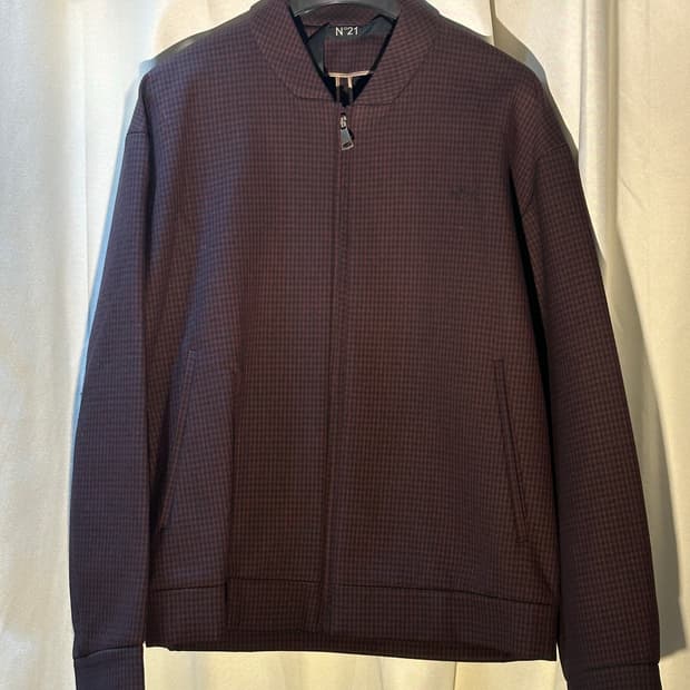 N°21 누메로벤투노 체크 집업 블루종 자켓 판매