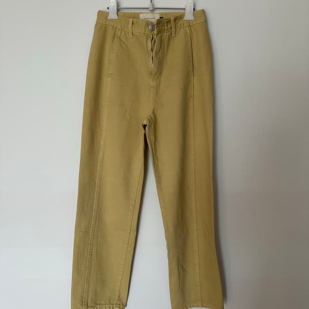 분더캄머 스트레이트핏 컬러데님 머스타드