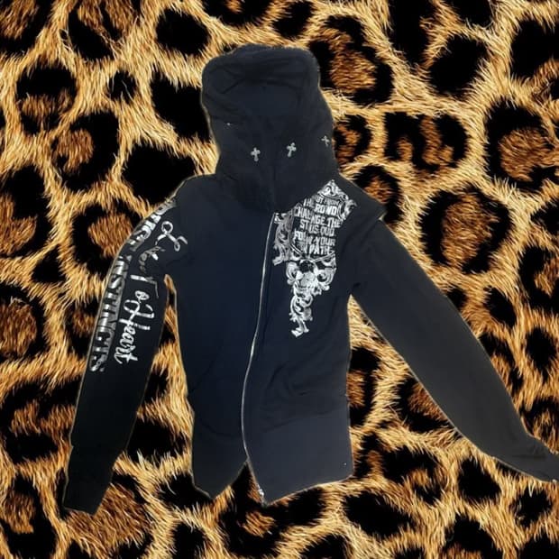 SHEIN 블랙골드 후드집업
