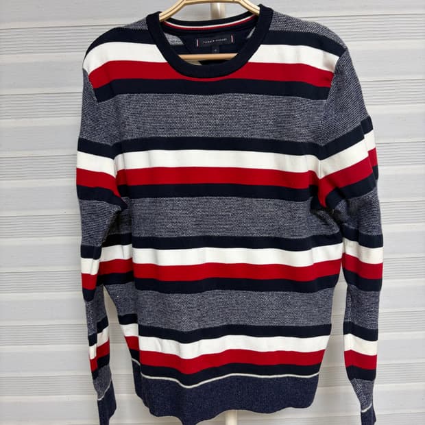 타미힐피거 스트라이프 니트