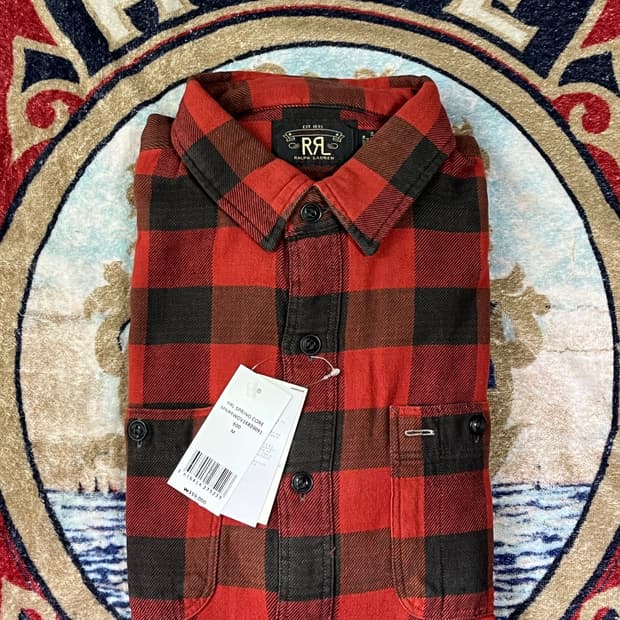 RRL 플래드 트윌 워크셔츠 더블알엘