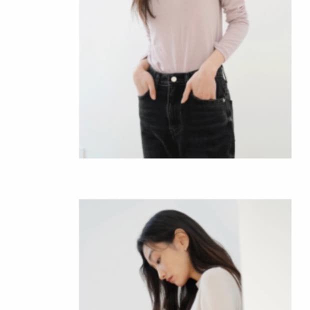 thebuttercream 더버터크림 하프넥티셔츠 라벤더