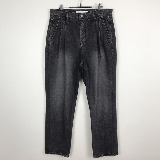 모덴아르더 뉴트로 투턱 와이드 데님 청바지 팬츠 남성32