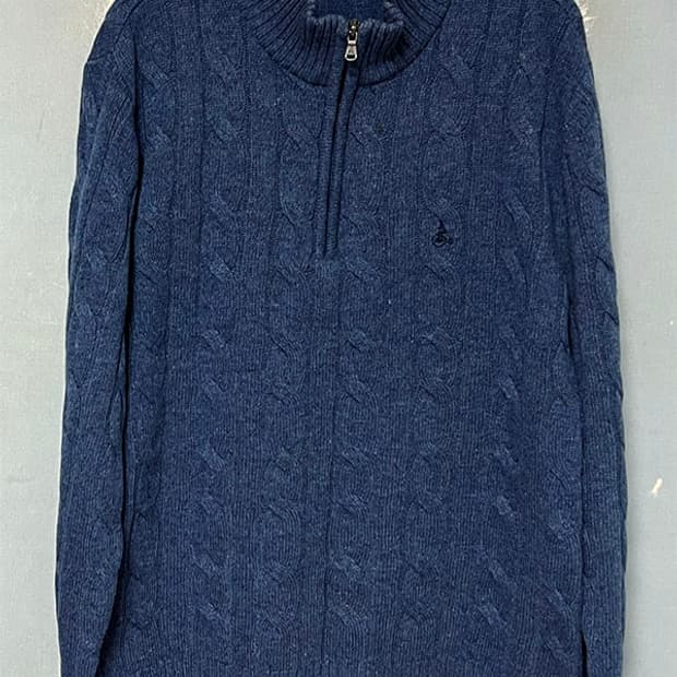 빈폴 남자 니트티 꽈배기 반집업 겨울 케이블 L 100