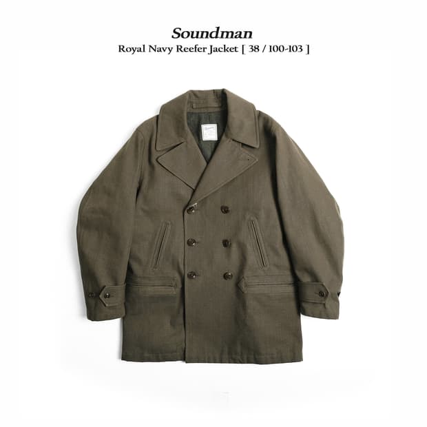 사운드맨 로열 네이비 리퍼 자켓 38사이즈 soundman