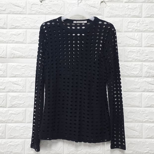 알렉산더왕 블랙 펀칭 긴팔 롱슬리브 S