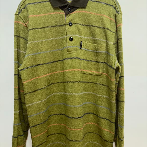 빈티지 후리스 카라 티셔츠