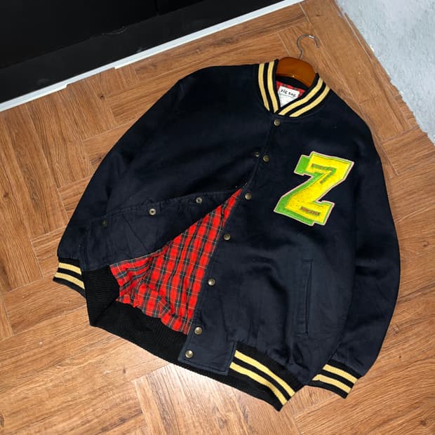 빈티지 모직 바시티자켓