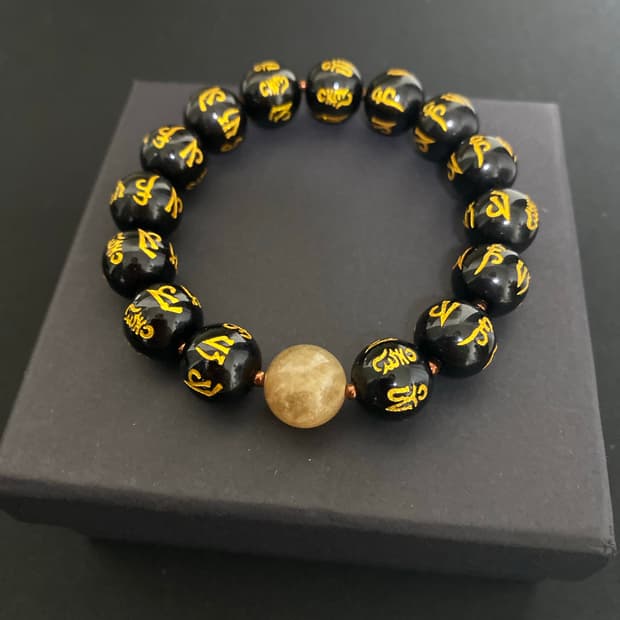 육자대명주 단주 팔찌 12mm