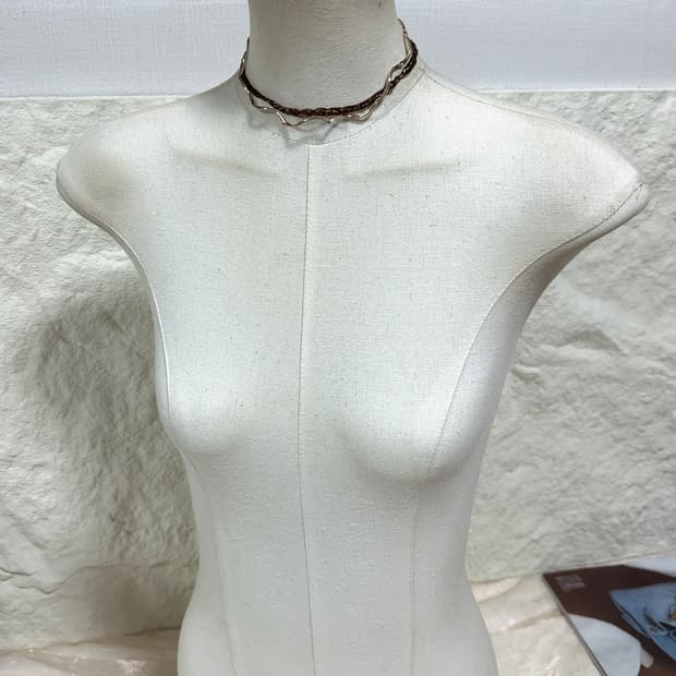 빈티지 꽈배기 웨이브 초커 목걸이세트