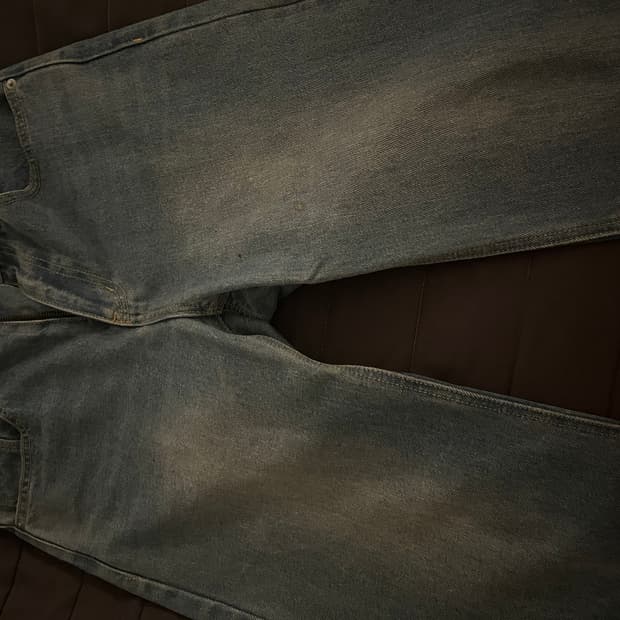 토피 와이드 데님팬츠