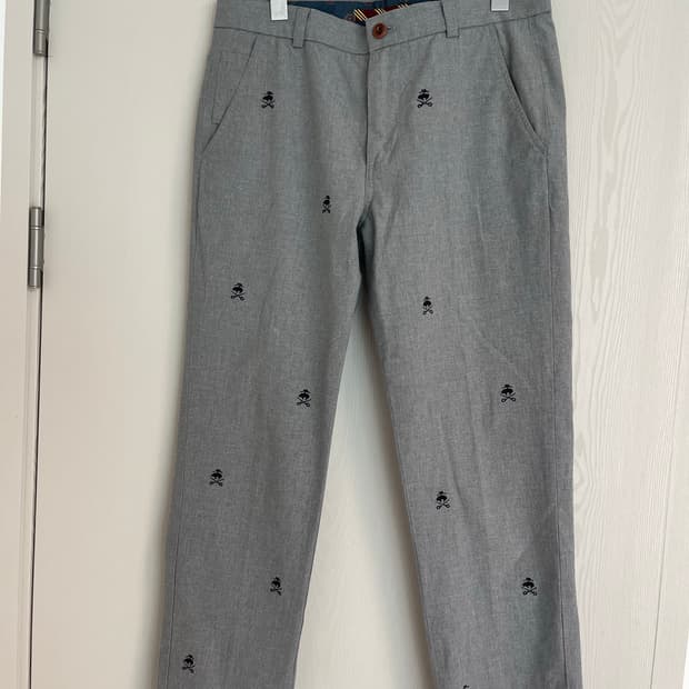 브룩스 브라더스 레드플리스 자수 코튼 팬츠 32