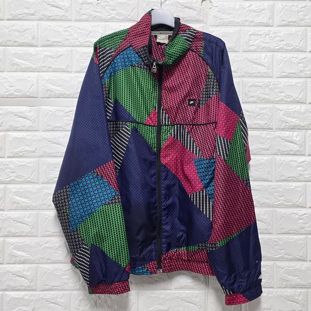 나이키 컬러 블록 바람막이 자켓 M