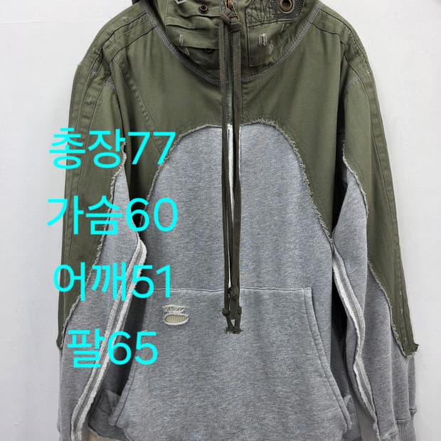 럭키 사토리우스 밀리터리 반집업후드 일본빈티지