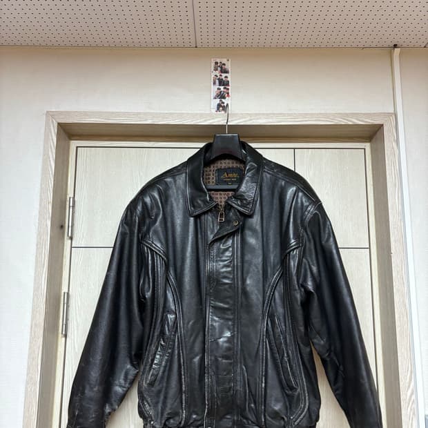 빈티지 레더 봄버 자켓