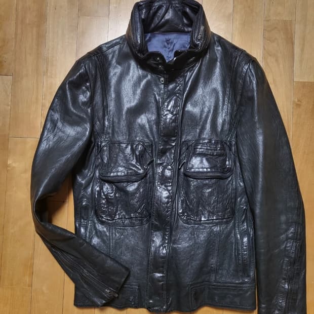 우영미 레더 자켓 (100)